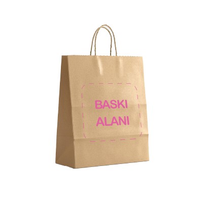 Baskılı Naturel Kraft Çanta