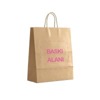 Baskılı Naturel Kraft Çanta