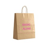 Baskılı Naturel Kraft Çanta
