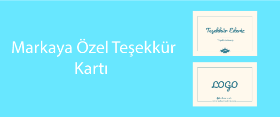 Markaya Özel Teşekkür Kartı